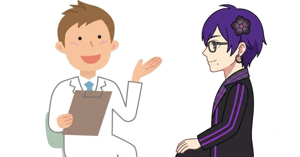 湘南美容外科クリニックでの医師との診察の様子(イメージ)